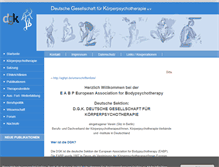 Tablet Screenshot of koerperpsychotherapie-dgk.de